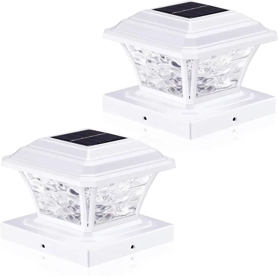 4x4 Post Solar Lights, Solar Post Cap Lights with 3 Color Modes