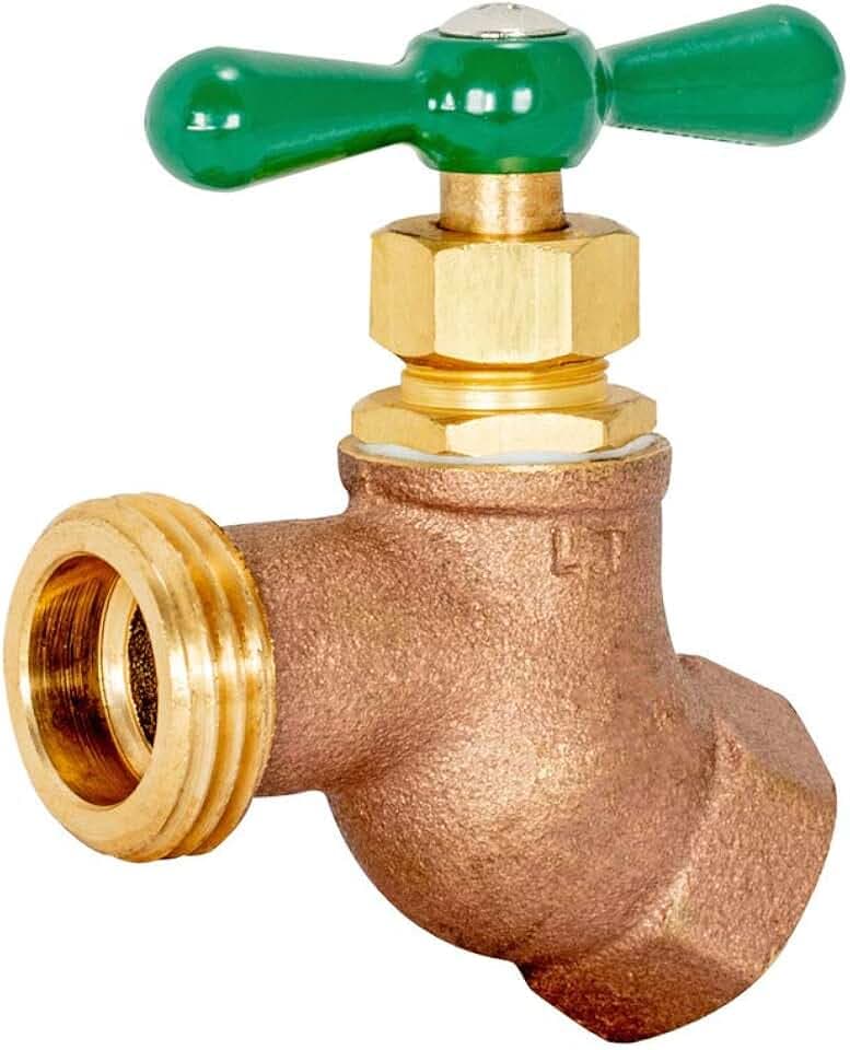 Eastman Heavy-Pattern Female No-Kink Hose Bibb, 1/2 Inch FIP Connection, Brass Plumbing Fitting, 48624