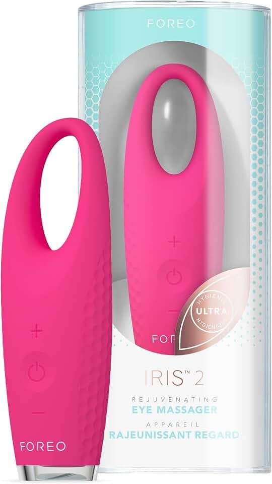 Foreo IRIS 2 Verjüngendes Augenmassagegerät | Für Augenringe,geschwollene Augen & Anti-Aging | Augenringe-Entferner | Abschwellend | Lymphdrainage-Tool | Ultrahygienisches Silikon | Fuchsia