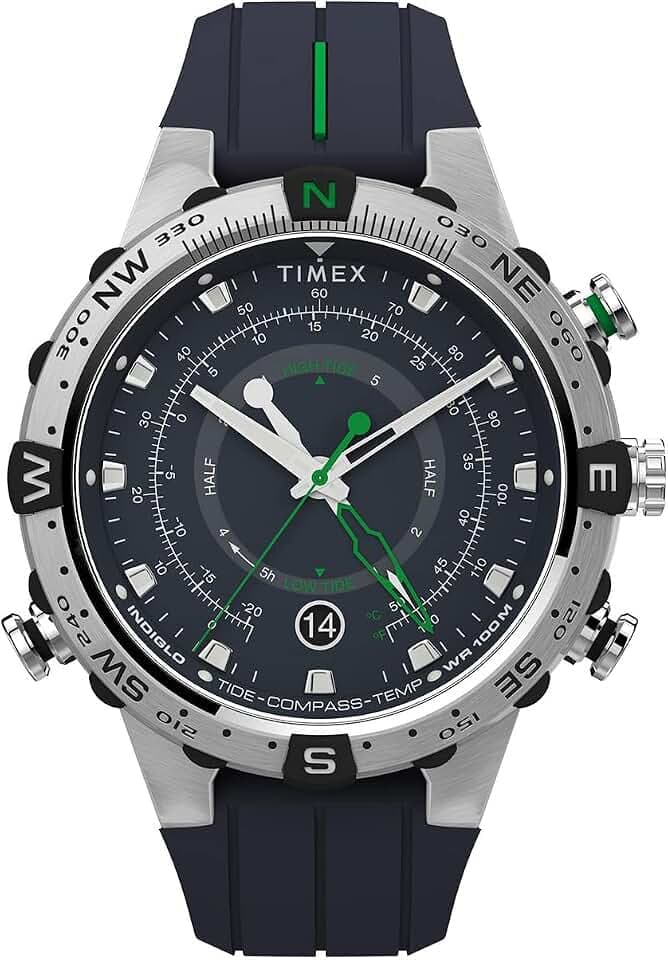 Timex Intelligent Quartz Herren-Armbanduhr Tide-TEM-Kompass 45mmT2N721
