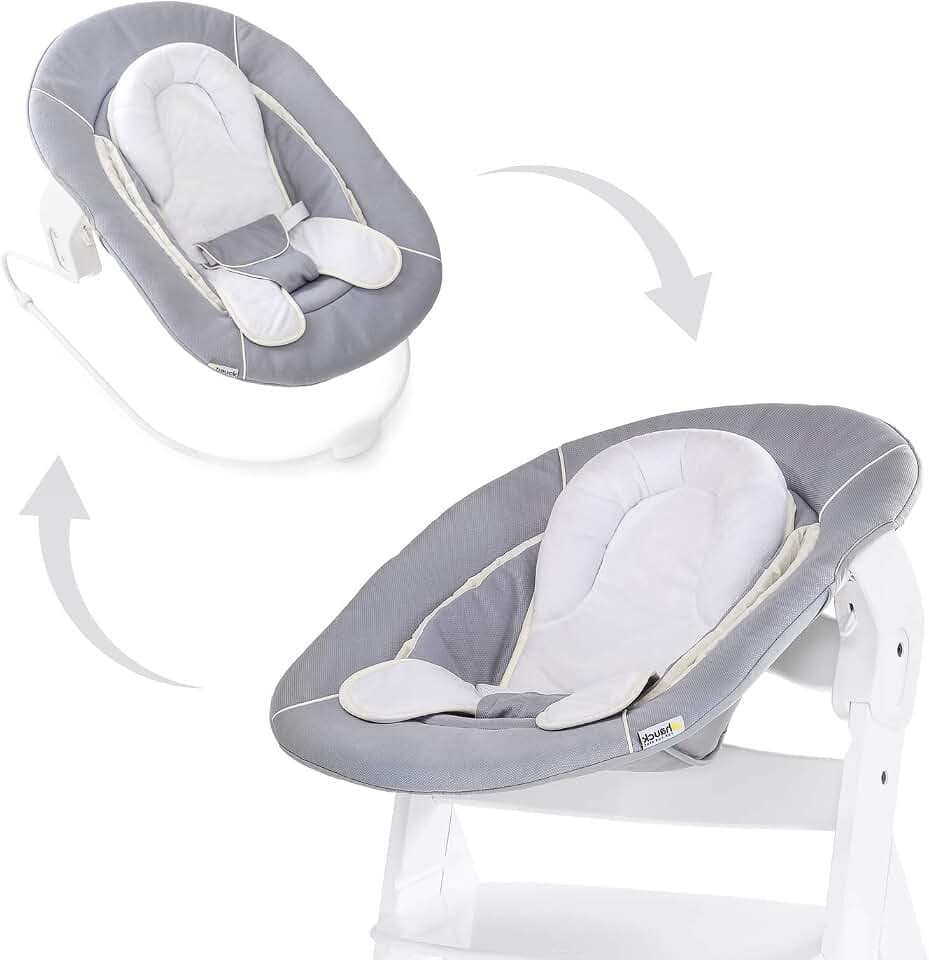 hauck Babywippe & Hochstuhlaufsatz, Alpha Bouncer 2in1 Grey