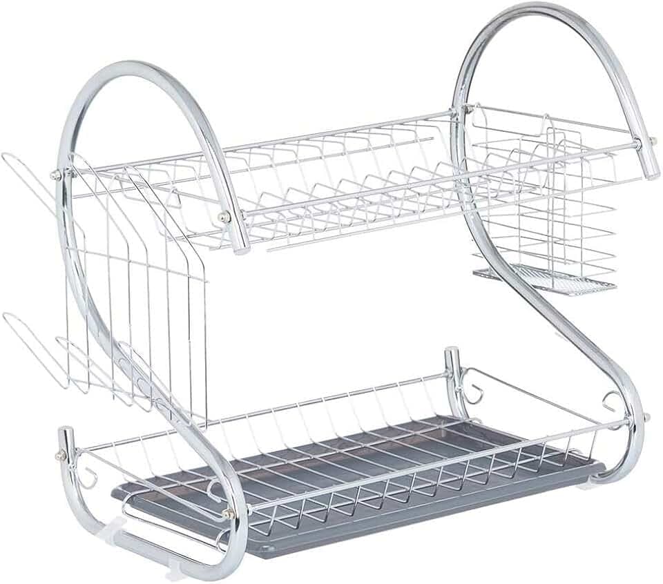 Kinvara Abtropfgestell für Spüle, Grau, 45,5 x 24,5 x 37,5 cm