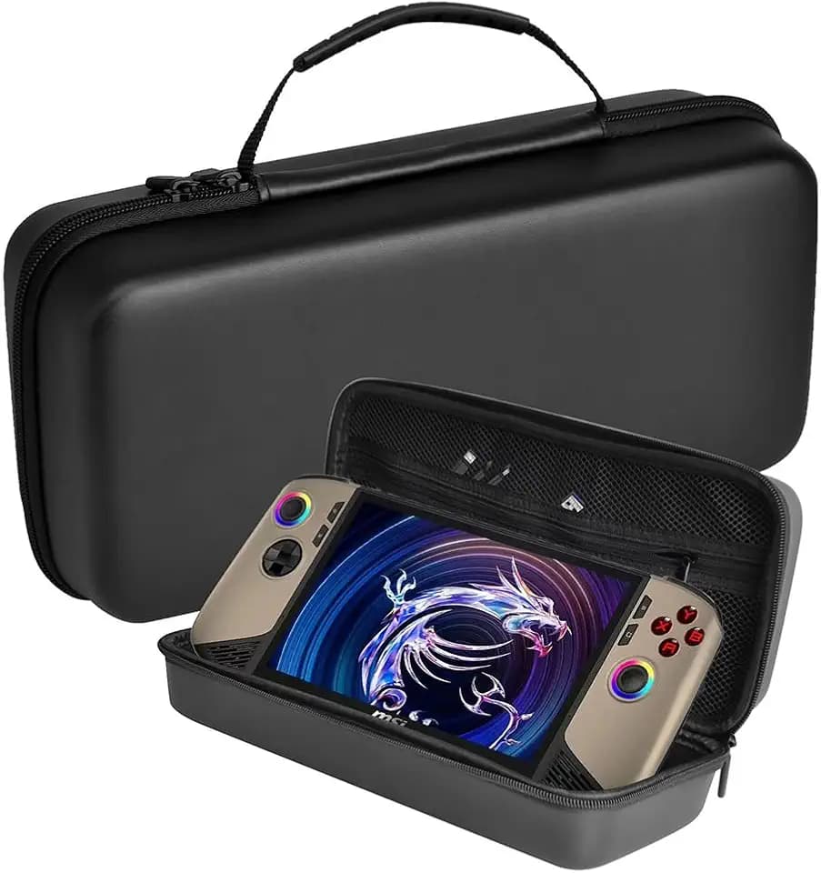 Voikoli Protective Bag Portable Storage Case Compatible with MSI Claw 8 Ai+ /Lenovo Legion Go S / Legion Go 2 Game Console,Eva Hard Shell Case (Black)