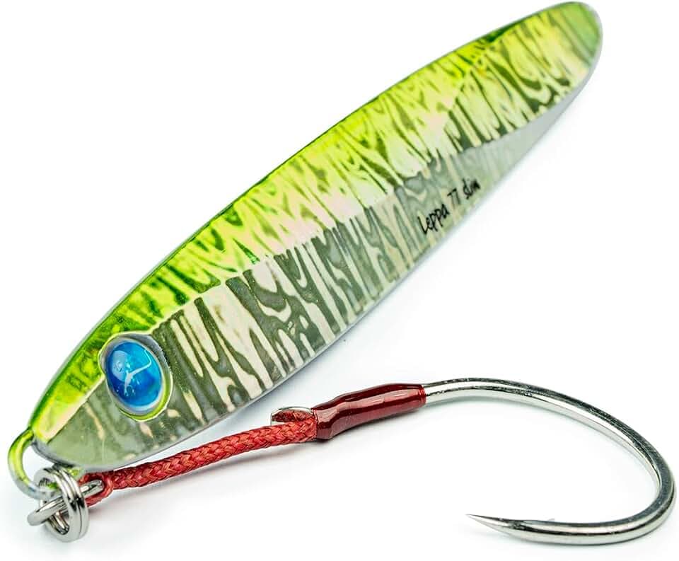 Seaspin Leppa 77 Slim – Kunstköder zum Spinnfischen, Casting Metal Jig 115 mm 77 g – tiefer Schwerpunkt, BKK Assist #3/0 – für große Räuber