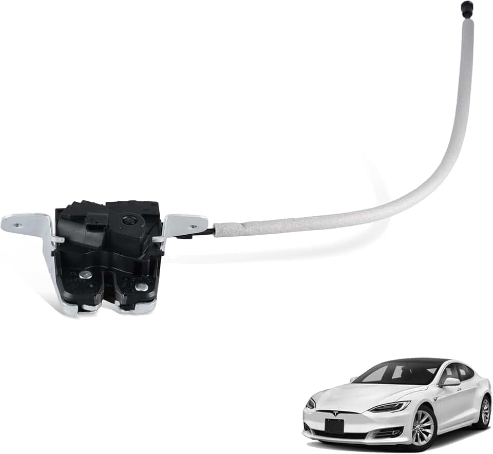Rear Trunk Lid Tailgate Latch Lock Compatible with Tesla Model S 2012-2021, Model X 2012-2021, Liftgate Actuator Trunk Lock Latch Replacement for 600665400B, 6006654-00-B, 4 Pins