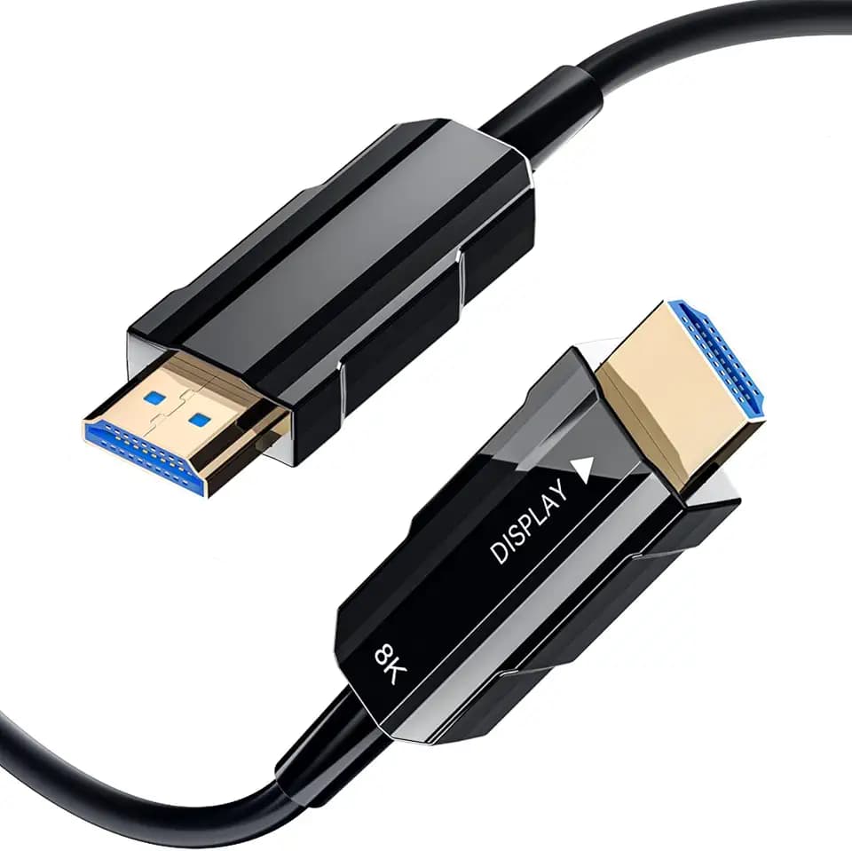 8K HDMI 2.1 Cable 175ft, Long Fiber Optic HDMI Cable, Ultra High Speed Thin HDMI Cord, 48Gbps, 8K@60Hz 4K@120Hz, Dynamic HDR, Dolby, HDCP 2.2&2.3, 3D, for HDTV Monitor Game Laptop Home Theatre