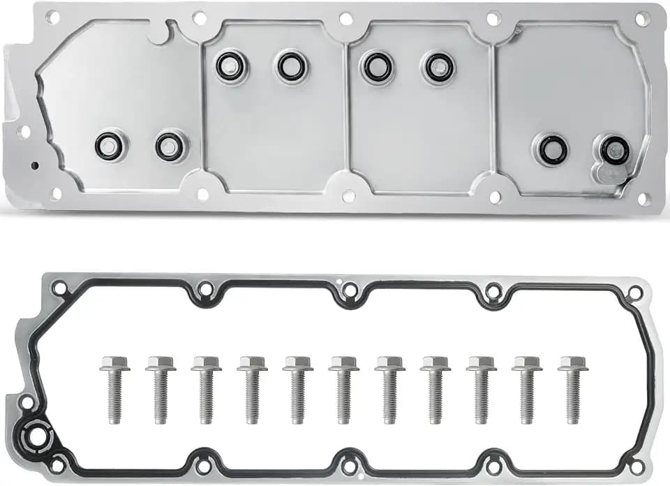 LS Gen 4 Valley Cover Plate Kit Non AFM DOD Block Off Plate Compatible with Chevy Silverado Tahoe Express GMC Sierra Yukon Cadillac Escalade Hummer H3, LS2 LS3 LS7 4.8L 5.3L 6.0L 6.2L Replace 12598832