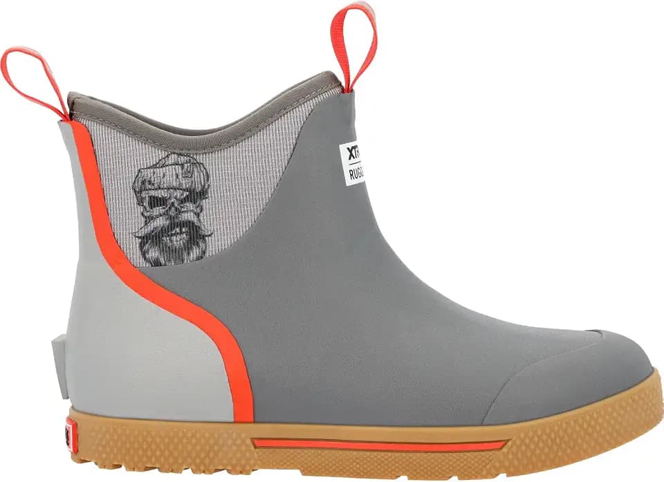 XTRATUF 6” Men’s Wheelhouse Ankle Deck Boot - Wide Fit - 100% Waterproof Rubber Footwear - Slip & Oil-Resistant Outsole - Reinforced Heel & Toe - Moisture-Wicking Liner