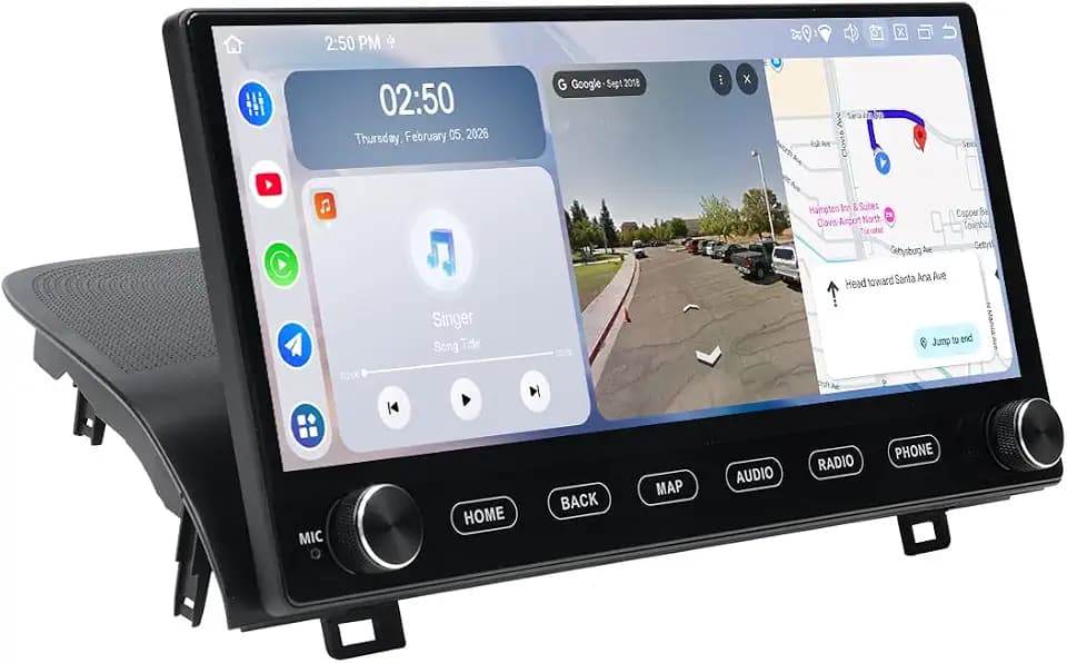 Roadanvi Android 14 12.3" Car Radio for Honda Accord 2018-2021, Dual Knobs