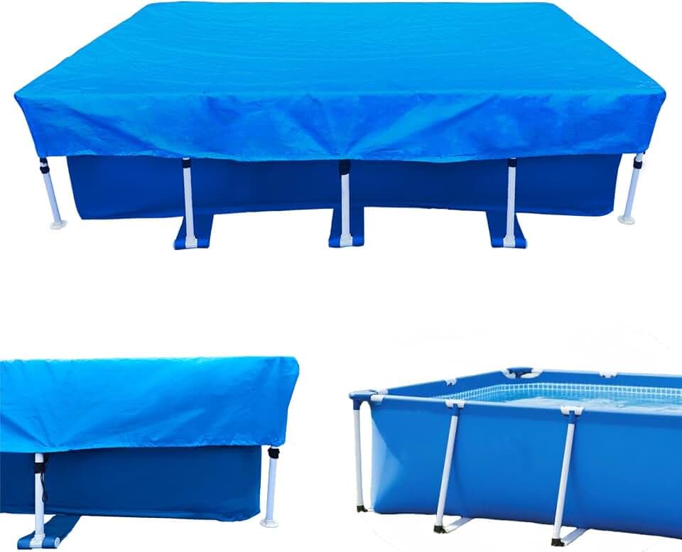 400x210 cm Poolabdeckung Rechteckig 4x2m für Frame Pool mit Schnüre