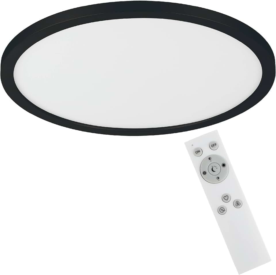 EGLO LED Deckenleuchte Campaspero, dimmbare Deckenlampe mit Fernbedienung
