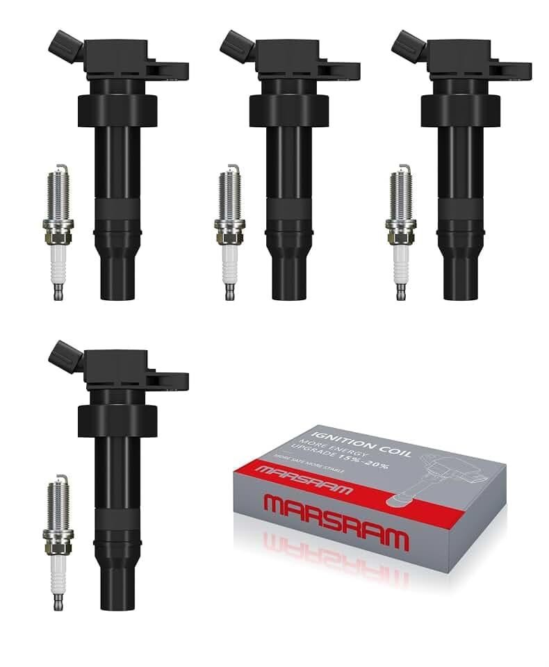 Marsram Ignition Coil Pack UF652 Spark Plug for Kia 2012-2019 Soul Rio 1.6L