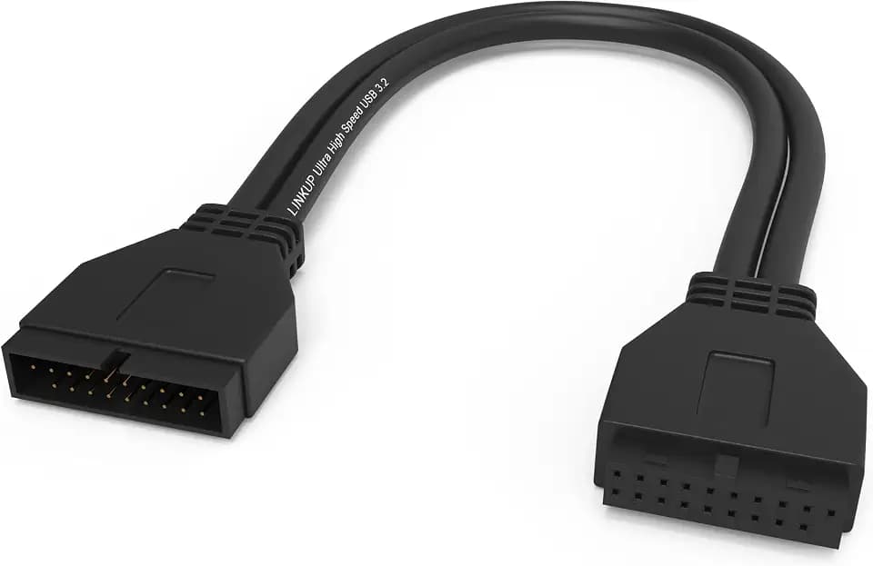 LINKUP USB 3.2 Gen2 Internal Adapter | 20-Pin Header to USB-A | 24cm