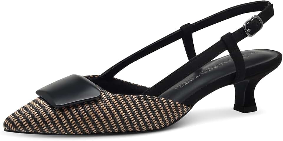 MARCO TOZZI Damen Pumps weiches Feel Me Fußbett weiches Innenfutter Vegan Spitz
