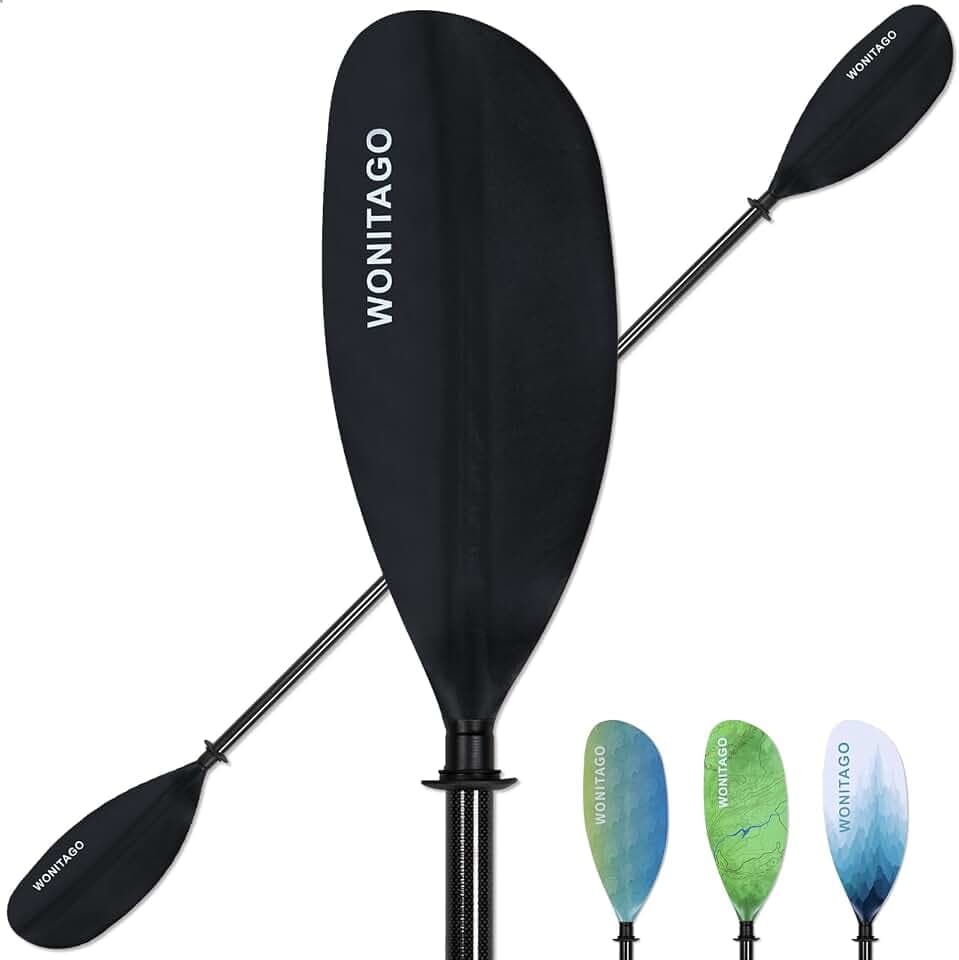 Adjustable Kayak Paddle with Carbon Fiber Shaft and Nylon Blade