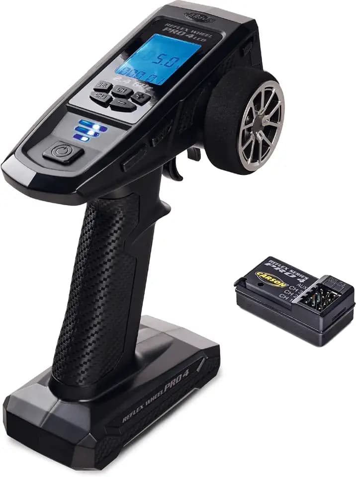 Carson 500500119 FS 4K Reflex Wheel Pro 4 2.4GHz LCD - RC Zubehör, Modellbauzubehör, Tuning Set, RC Fernsteuerung, Schwarz