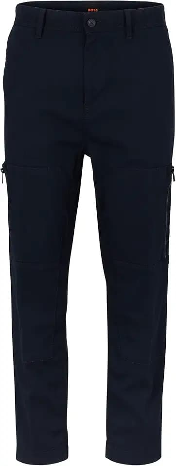 BOSS Herren Statum-WW-Z Relaxed-Fit Cargohose aus elastischem Baumwoll-Cord