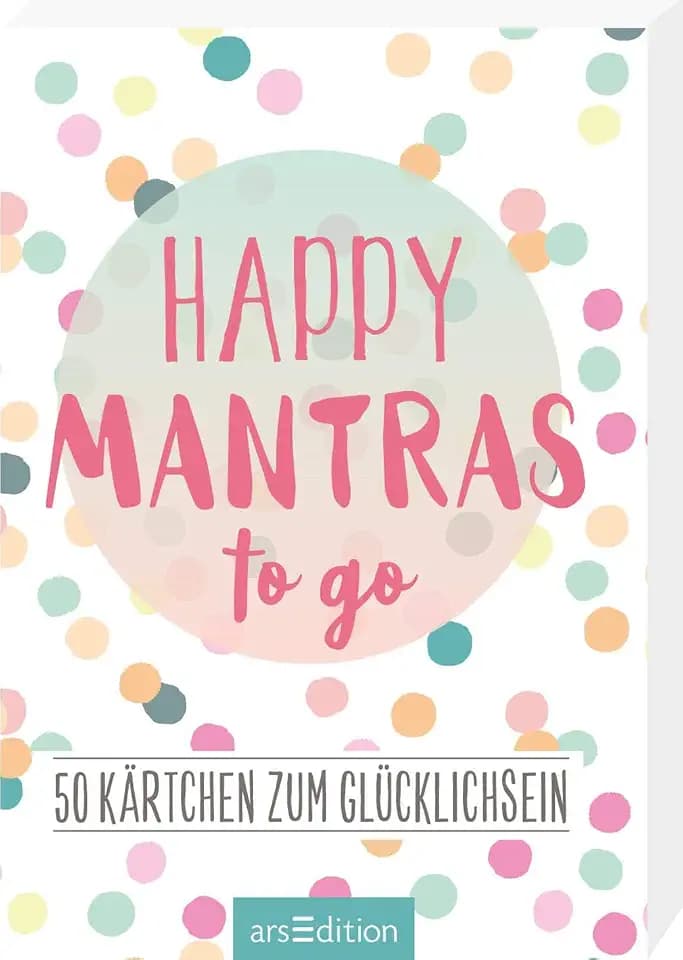 Happy Mantras to go: 50 Kärtchen zum Glücklichsein | Kartenbox mit Glücksmantras und Spruchkarten (myNOTES)