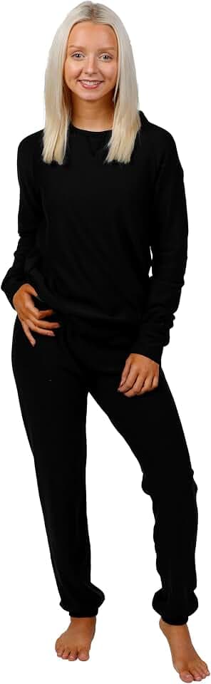 Women’s Skincare-Infused Loungewear Set – Organic Cotton Modal Joggers & Top – Ultra-Soft, Made in USA