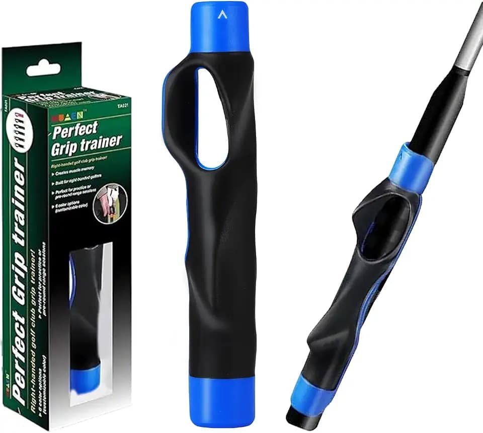 Golf Grip Trainer – Correct Hand Placement Training Aid to Improve Swing Consistency & Muscle Memory, Easy-On Golf Practice Tool