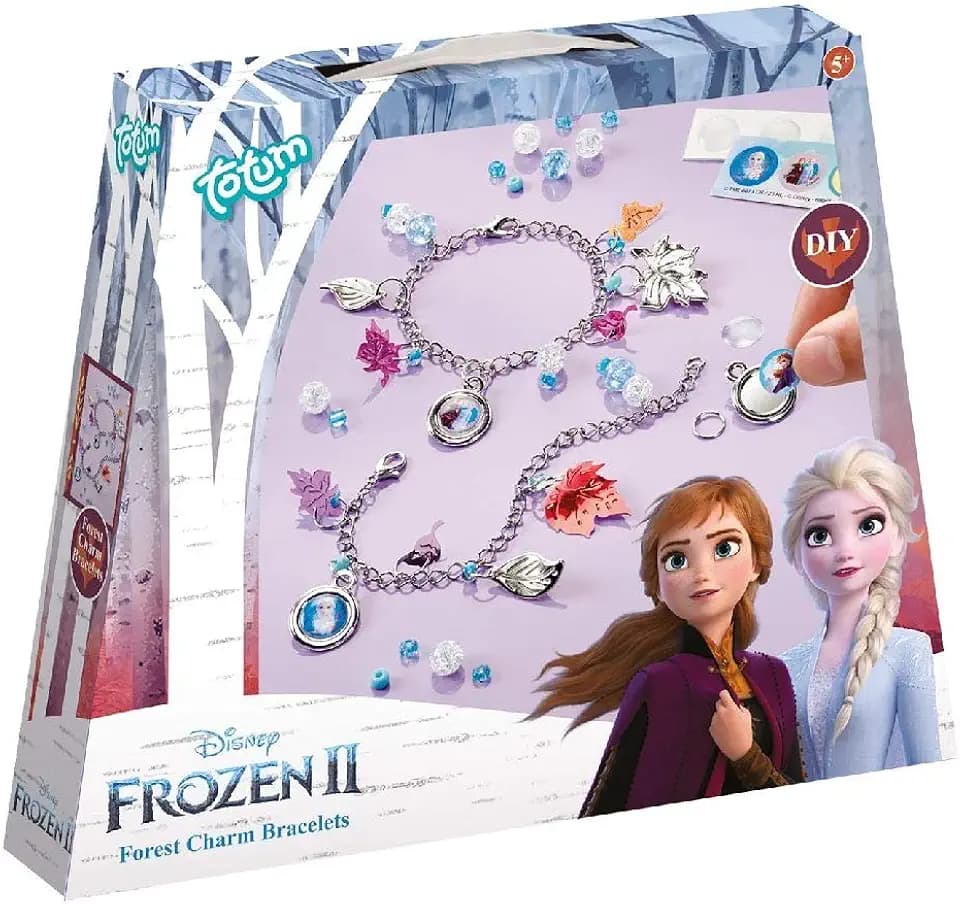 Totum Frozen II Bettelarmband-Set – 2 Armbänder mit Anna & Elsa ab 6