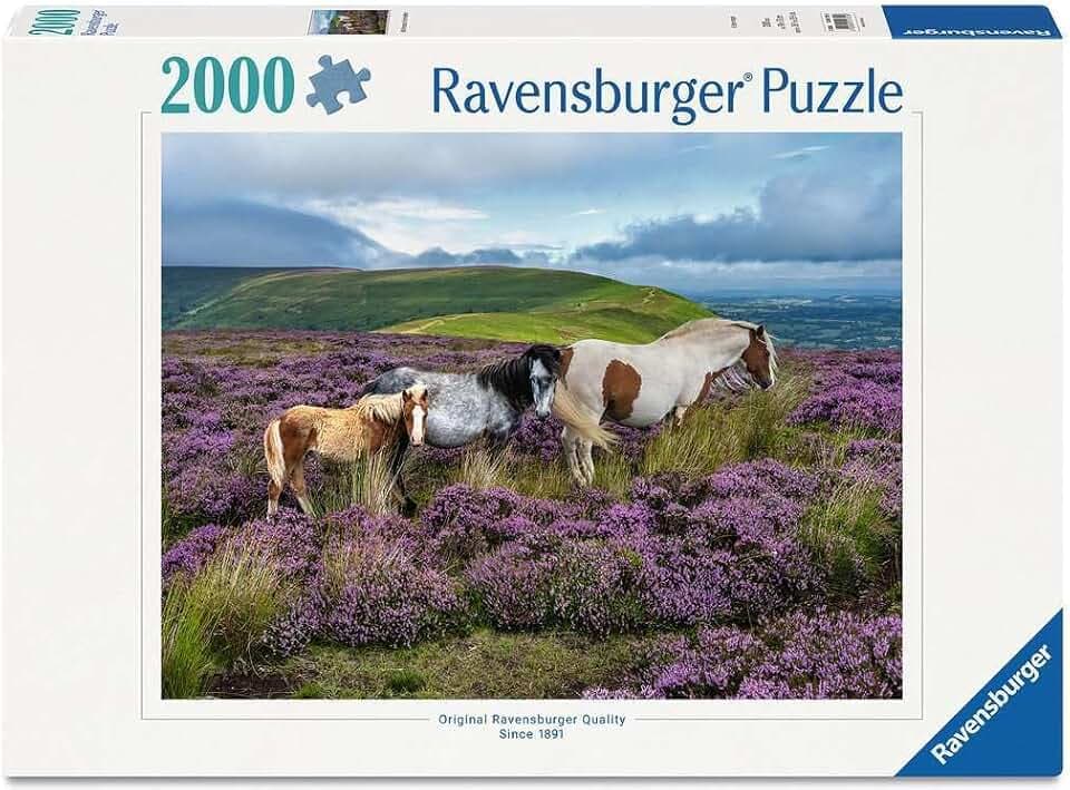 Ravensburger Puzzle 12001751 - Wildpferde in der Heide - 2000 Teile Puzzle, für Pferde-Fans ab 14 Jahren