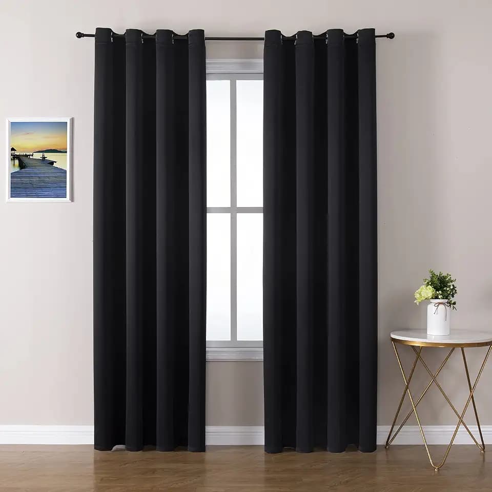 ChrisDowa Blackout Curtains for Bedroom and Living Room 72 Inches Long