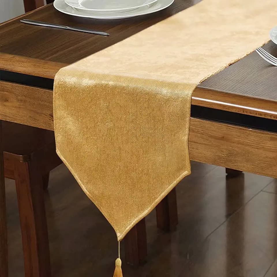 Table Runner 14x95 Inch Gold