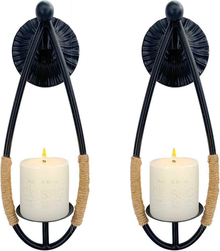 2 Stück Wandhalter für Kerzen,Wandkerzenhalter,Kerzenständer für Wandmontage,Wand Kerzenhalter für Deko