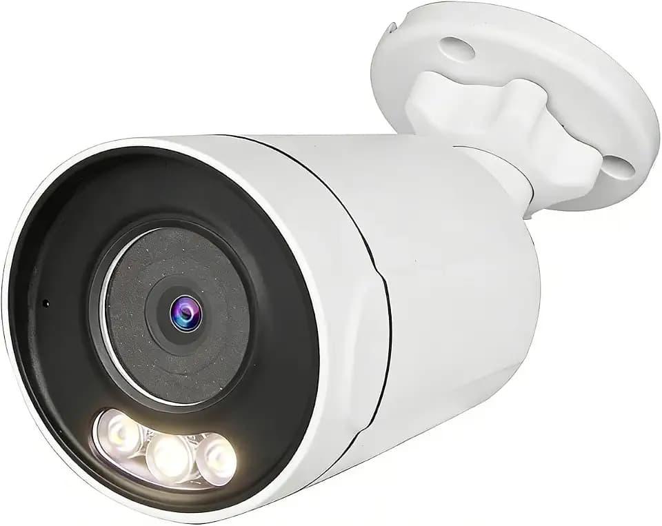 Real HD 4MP POE Bullet Color Night Vision Camera, 2.8mm 108° Wide Viewing Angle Security IP Camera Outdoor IP66 Waterpfoof, NDAA Complaint