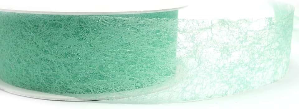 50 m x 4 сm Dekoband VLIES Mint Schleifenband Geschenkband 40 mm Deko Netzband Floristik Band Vliesband Dekovlies Tischdekoration zum Basteln Dekorieren