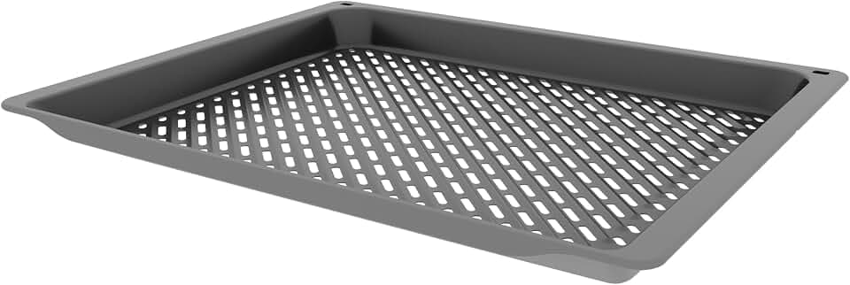 Bosch HEZ629070 Air Fry und Grillblech für Backofen, 34 x 455 x 375 mm, emaillierter Stahl, spülmaschinengeeignet, knuspriges Frittieren und Grillen mit wenig Öl, Zubehör für 60 cm & 45 cm Backöfen