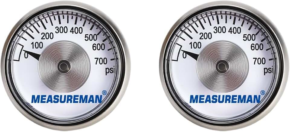 MEASUREMAN KTGA00 Replacement Gauges, 0-700 PSI, 2-Pack