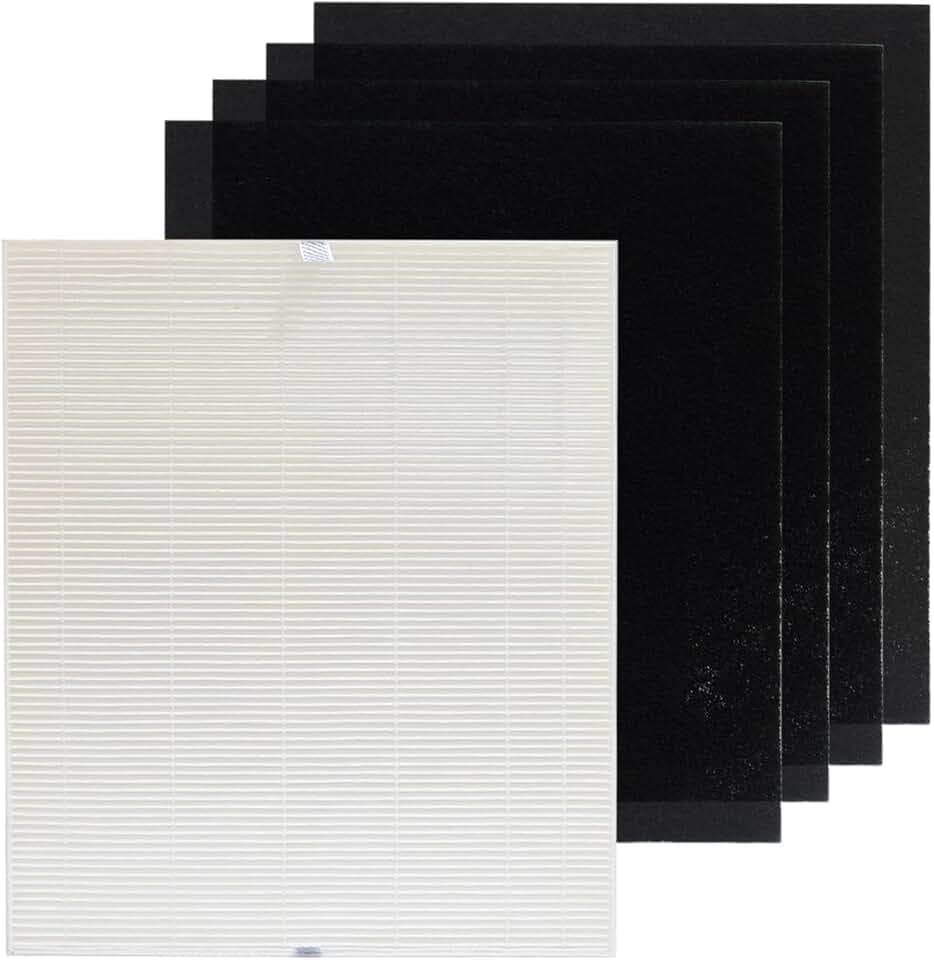 PUREBURG Ersatzfilter kompatibel mit WINIX Zero N (AZNU230-HWE/ AZNU230-HWB) Luftreiniger, Teilenummer # Filter R (1712-0088-00), H13-Aktivkohle, reinigt die Luft und reinigt Staub