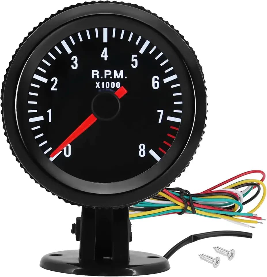 2" Tachometer 8000 RPM Meter with Gauge Holder