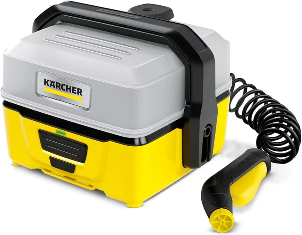 Kärcher Druckreiniger OC 3, Niederdruck, Lithium-Ionen-Akku, Fördermenge: 2 l/h, Gewicht: 2,2 kg, Wassertank: 4 l, Spiralschlauch: 2,8 m, Flachstrahldüse