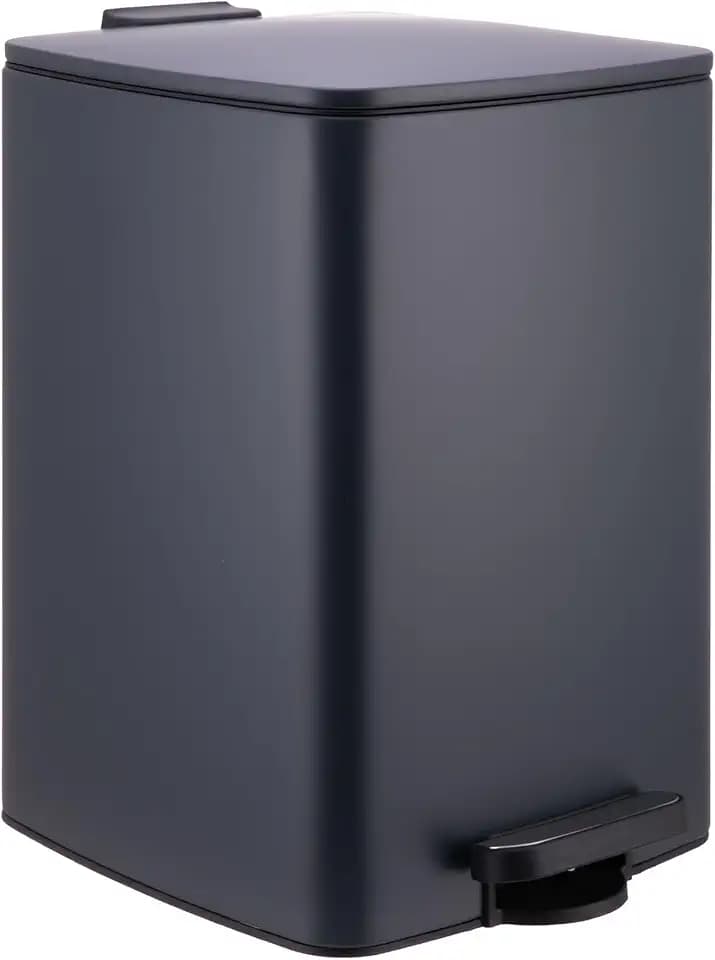 Relaxdays Mülleimer Küche, 20 l, Absenkautomatik, dunkelgrau