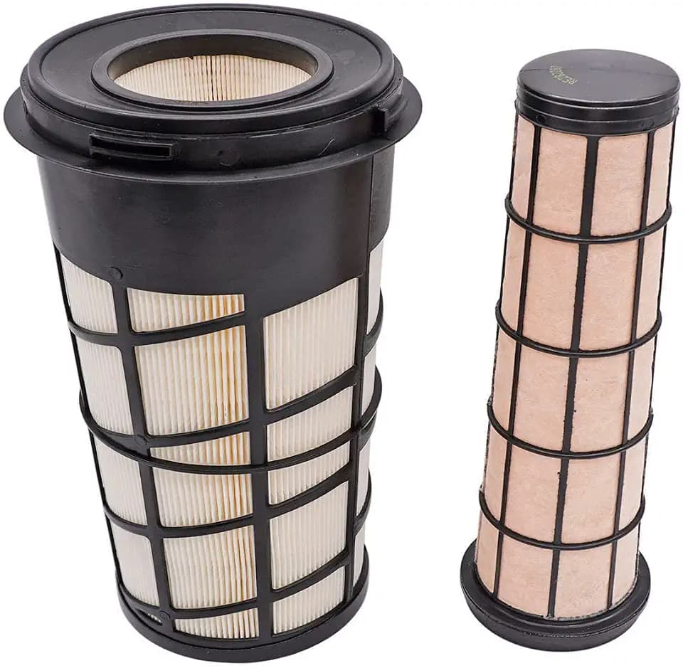 Inner & Outer Air Filter Kit RE282287 RE282286 Replacement for John Deere 318D 319D 5045D 5055E 323D 320D