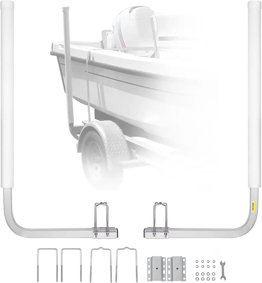 VEVOR Boat Trailer Guide, 16.7"- 60″ Adjustable Design Trailer Guide Poles, 2PCS Trailer Guide-Ons for Ski Boat, Fishing Boat or Sailboat Trailer