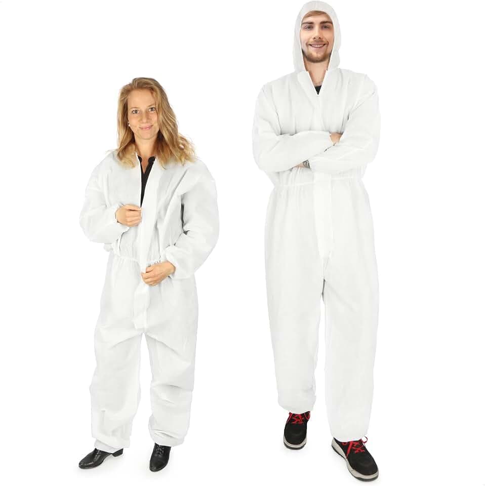 com-four® Schutz-Anzug 160 bis 200 cm, S, XXL, ONE-SIZE mit Kaputze