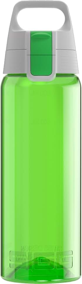Sigg Total Color Green Trinkflasche (0.6 L), schadstofffreie und auslaufsichere Trinkflasche, leichte und bruchfeste Trinkflasche aus Tritan