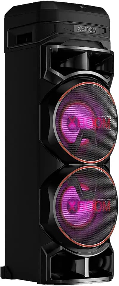 LG XBOOM RNC9, 2-Wege-Soundsystem mit 4 Lautsprechern (Dolby Audio, Karaoke- & DJ-Funktionen, Beleuchtung), Schwarz [Modelljahr 2023]