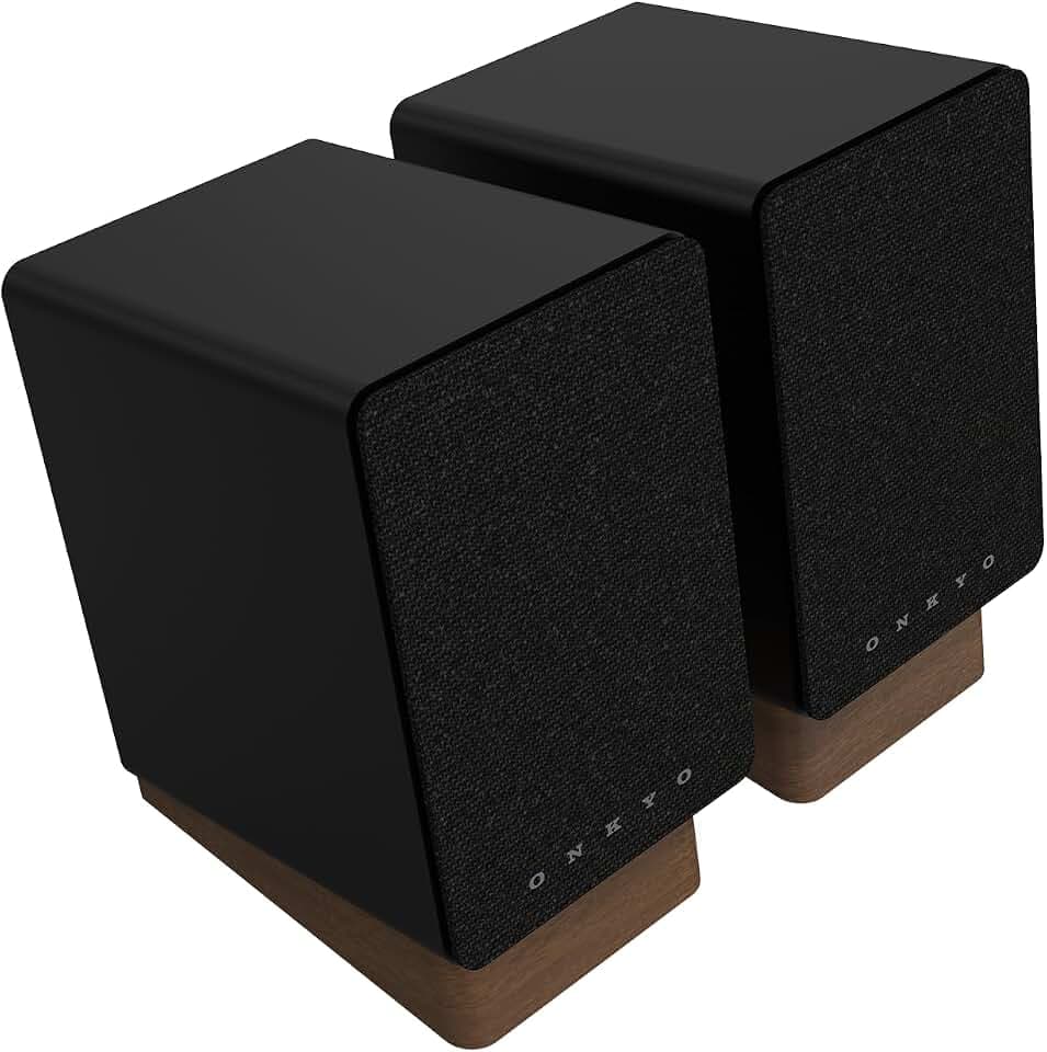 Onkyo Creator Series GX-10DB Powered Speakers, Black - 3" woofer, USB/C, line/Phono, Optical Ports and Bluetooth 5.3 LE Audio connectivity