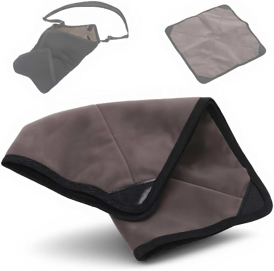 Zunate Kamera Wrap Tuch, 50 × 50 cm / 40 × 40 cm, Flanellgrau, Verstellbar, Schützende DSLR Kamera, Wickeltasche, Abdecktuch, Kleine und Große Quadratische Kamera Schutzhülle, für DSLR(Klein)
