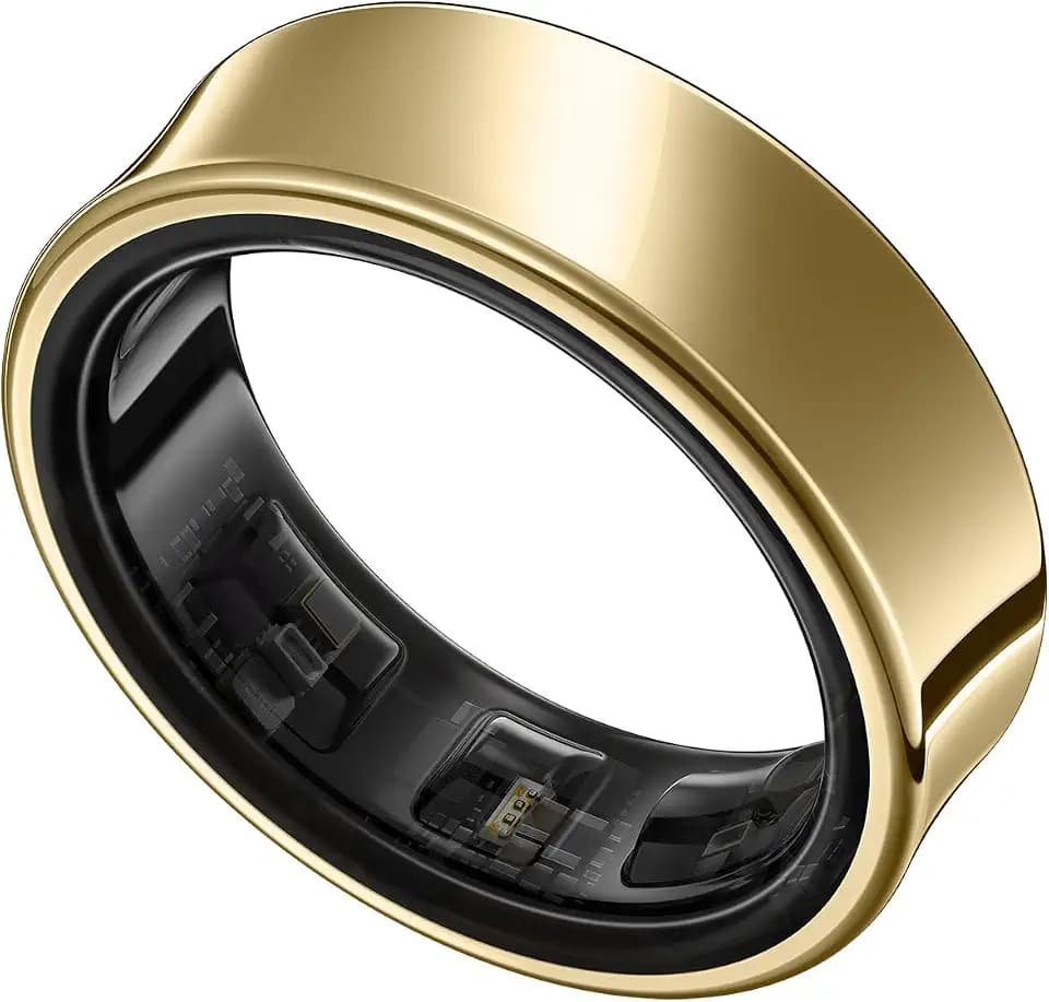 Samsung Galaxy Ring, Smart Ring mit Titan-Gehäuse, Samsung Health mit AI, Schlaftracker, Fitness Tracker, Größe 7 (US), Titanium Gold