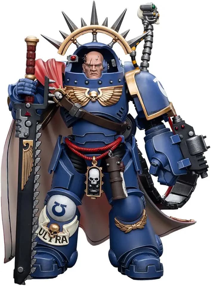 JOYTOY Action Figures Warhammer 40K Ultramarines Captain in Gravis Armour 1/18 Movable Model Collectible Figurine Ages 15+
