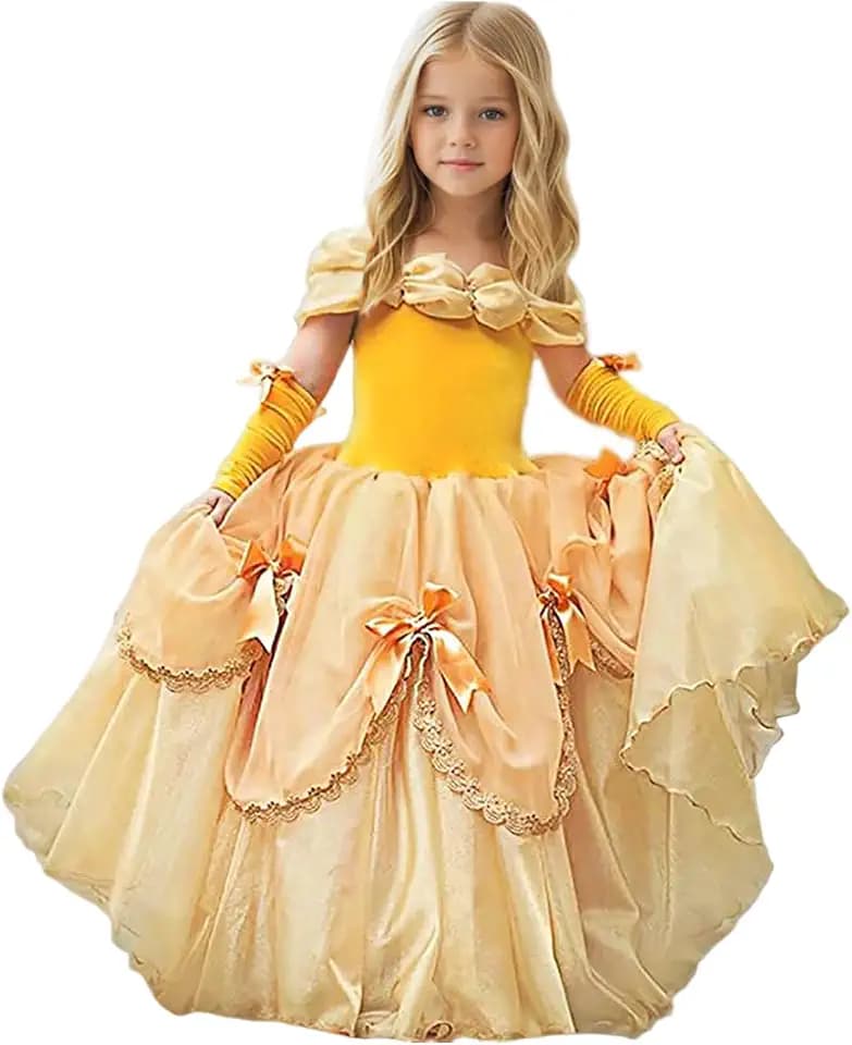 Girls Cinderella Costumes Halloween Princess Dress Up Fancy Birthday Party Ball Gown