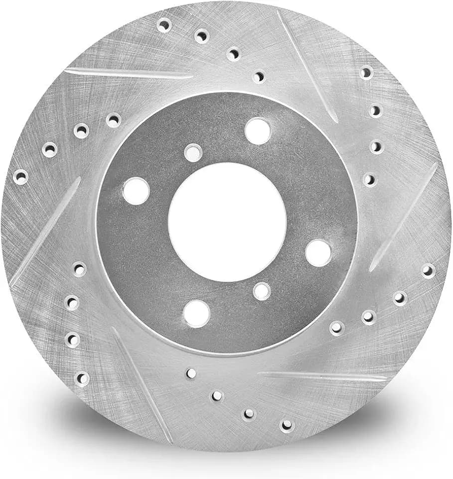 Drilled and Slotted Black Zinc Brake Rotor 633-39018L