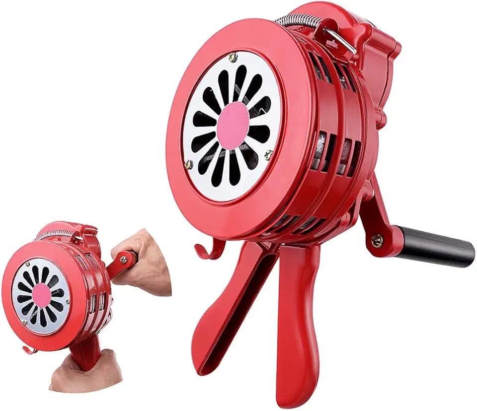 Sirenen, Tragbarer Handkurbel-Alarm, 110dB ABS Kunststoffgehäuse Manuell Bedienter Luftangriffshorn/Alarm, Manuell Handsirene