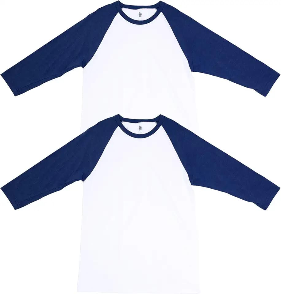 American Apparel Unisex Adult CVC Raglan T-Shirt, Style G2003cvc, 2-Pack